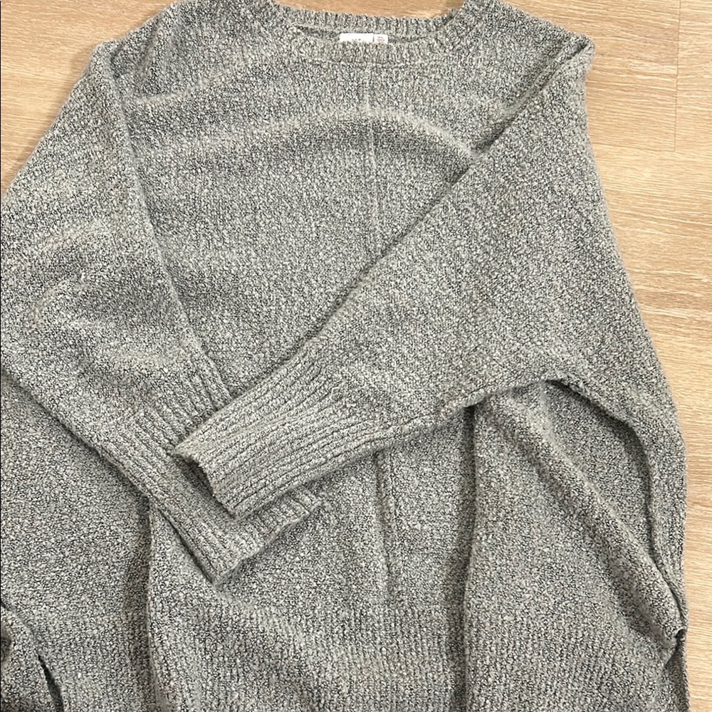 Gray Popcorn Sweater